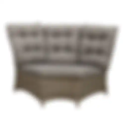 Bank hoek rond Aprano willow grey + kussens