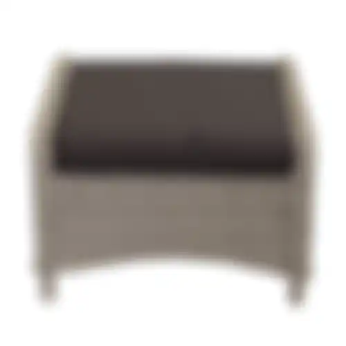Voetenbank Carlo white grey +kussen