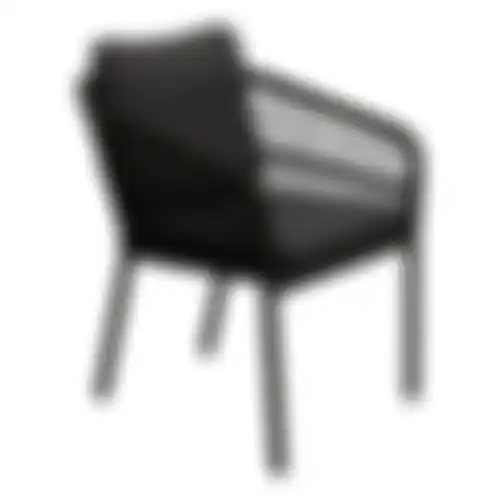 Stoel stapel Barzio zwart +kussens