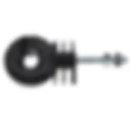 Ringisolator metalen paal