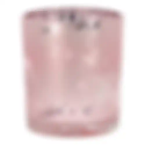 Theelicht glas vlinder roze 10cm