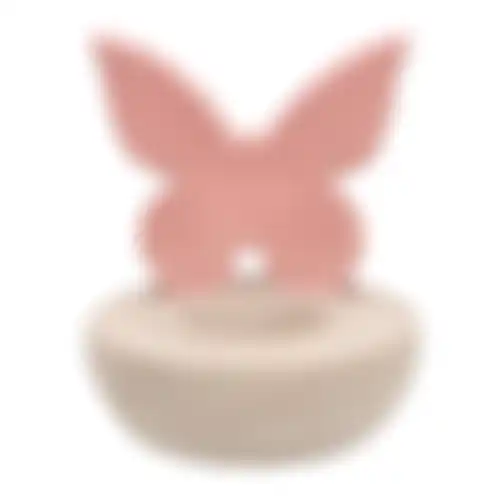 Theelichthouder vlinder roze 12cm