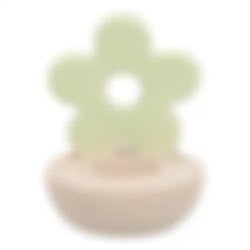 Theelichthouder bloem groen 12cm