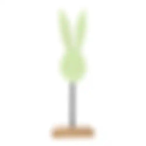 Konijn op voet 23cm groen