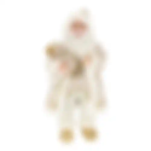 Kerstman 80cm luxe goud