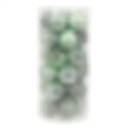 Kerstbal 6cm mix koker 24st mint groen