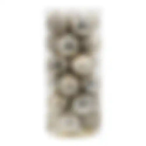 Kerstbal 6 cm Mix Koker 24 stuks Cream