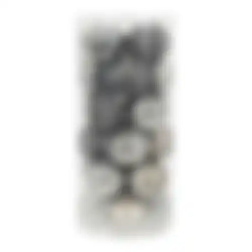 Kerstbal 6cm mix koker 24st mouse grey