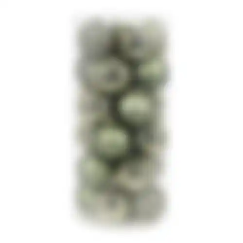 Kerstbal 6cm mix 26st rosemary green
