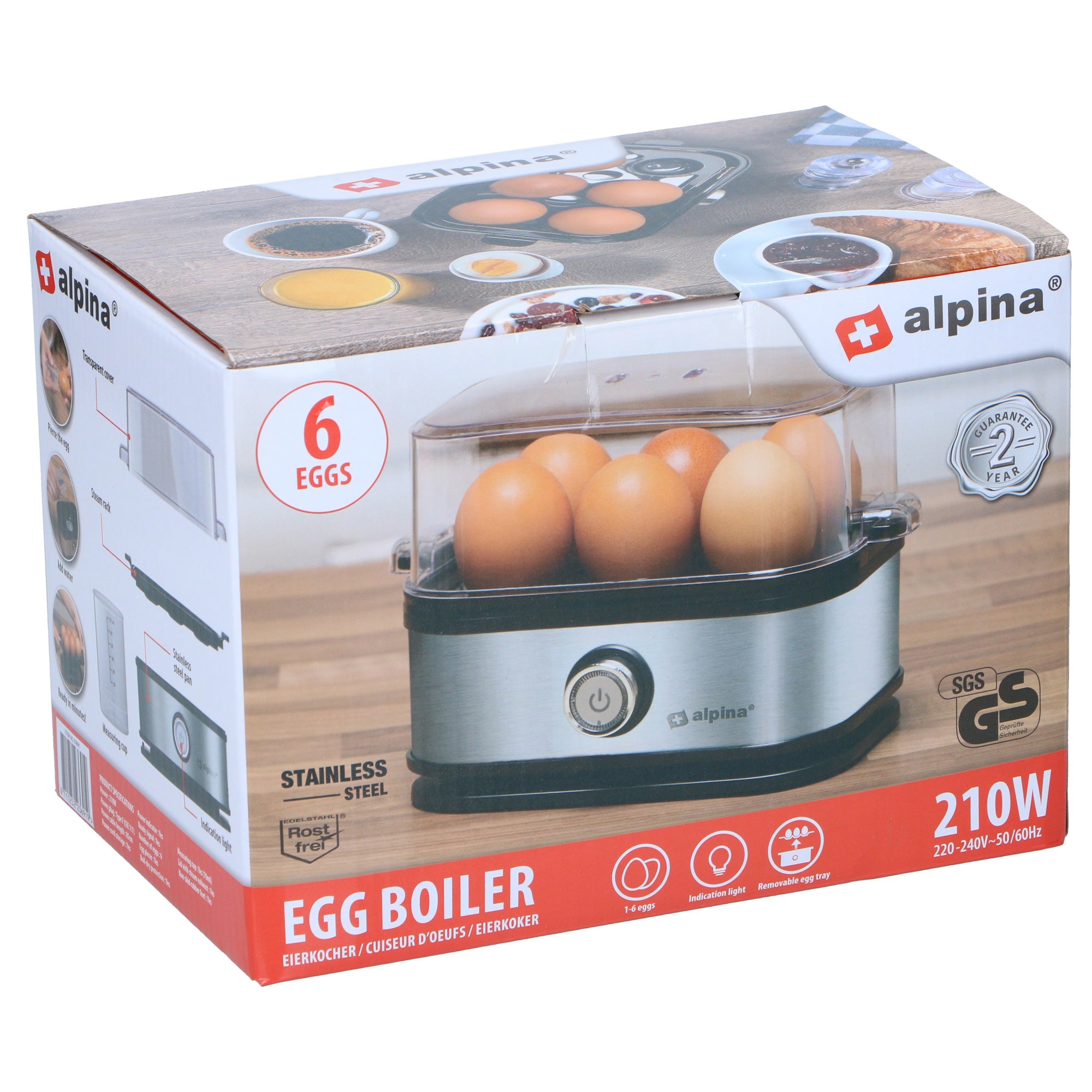 Alpina Eierkoker Voor 7 Eieren 230v 320-380w | Eierkokers Alpina Eierkoker Voor 7 Eieren 230v 320-380w | Eierkokers