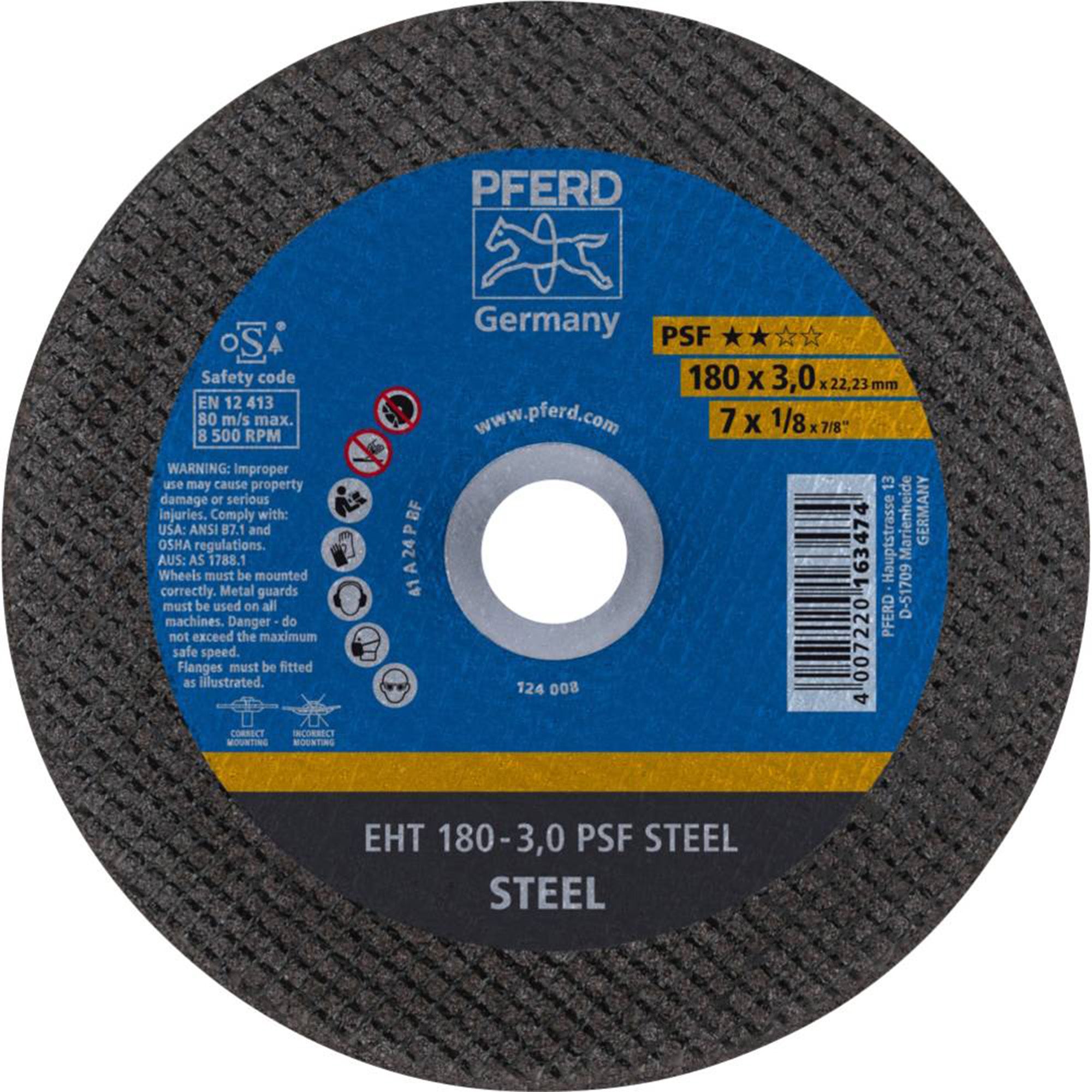 PFERD Slijpschijf HSS, 250 x 32 x 51 mm, A80, 39009705